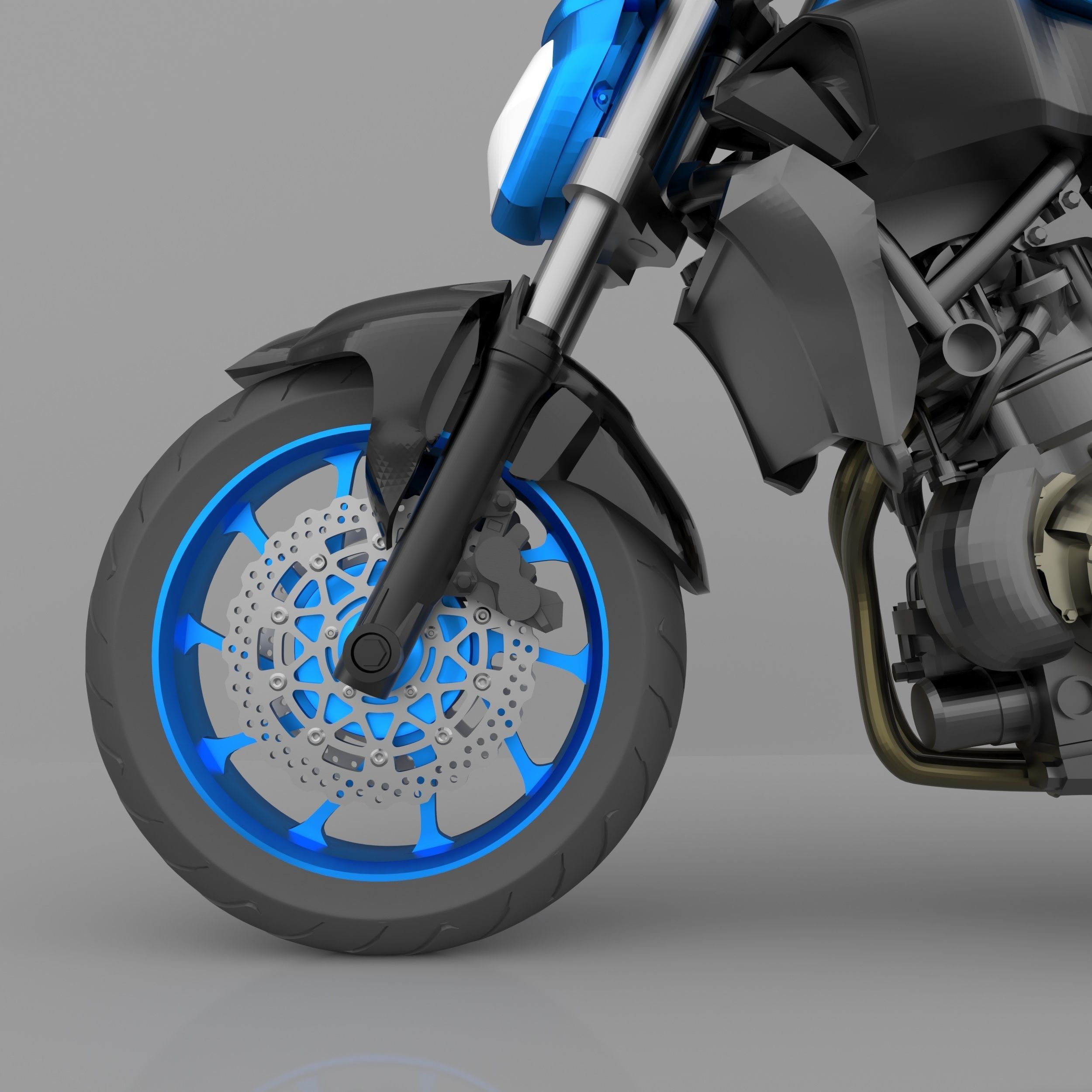 Yamaha MT-07  FZ-07 Street Motorcycle Ready to Print STL File 3D print model_7