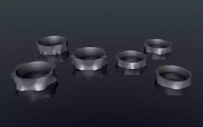 Rings set of 2 types - 6 versions 