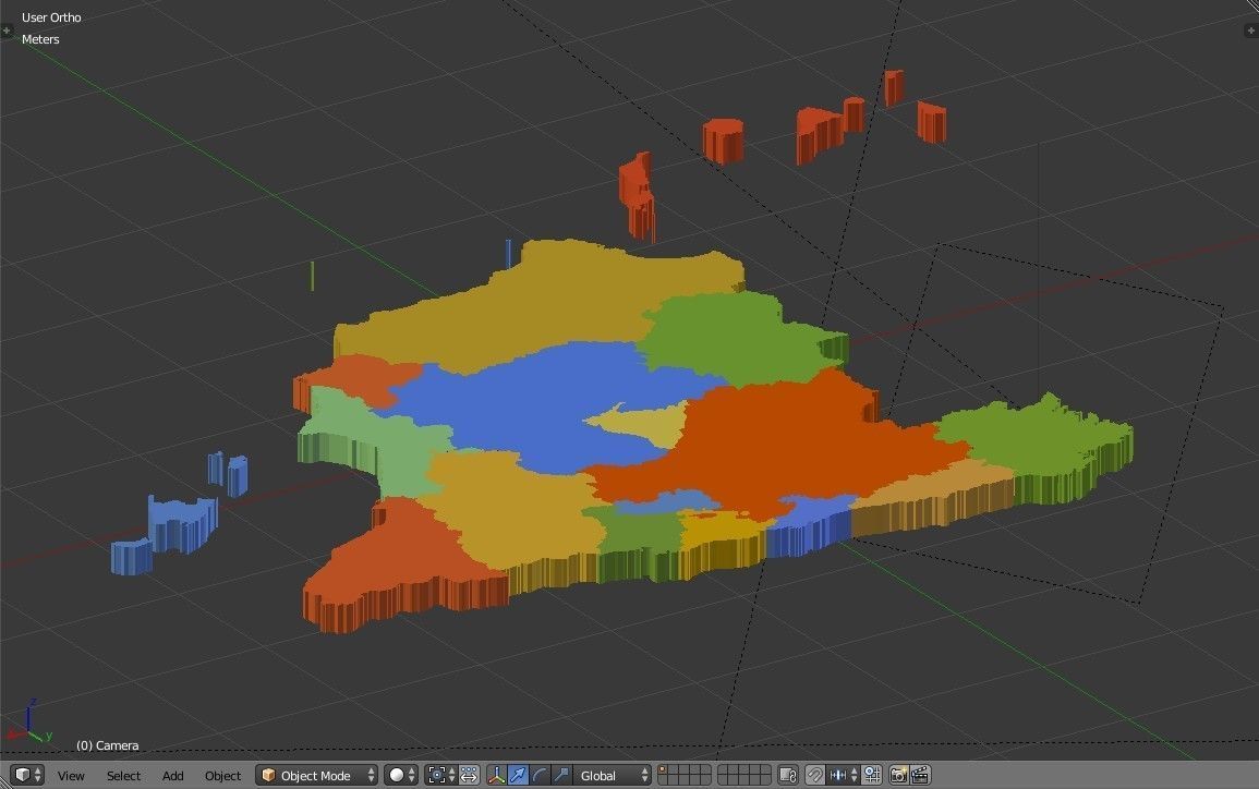 Spain 3D Map Low-poly 3D model_15