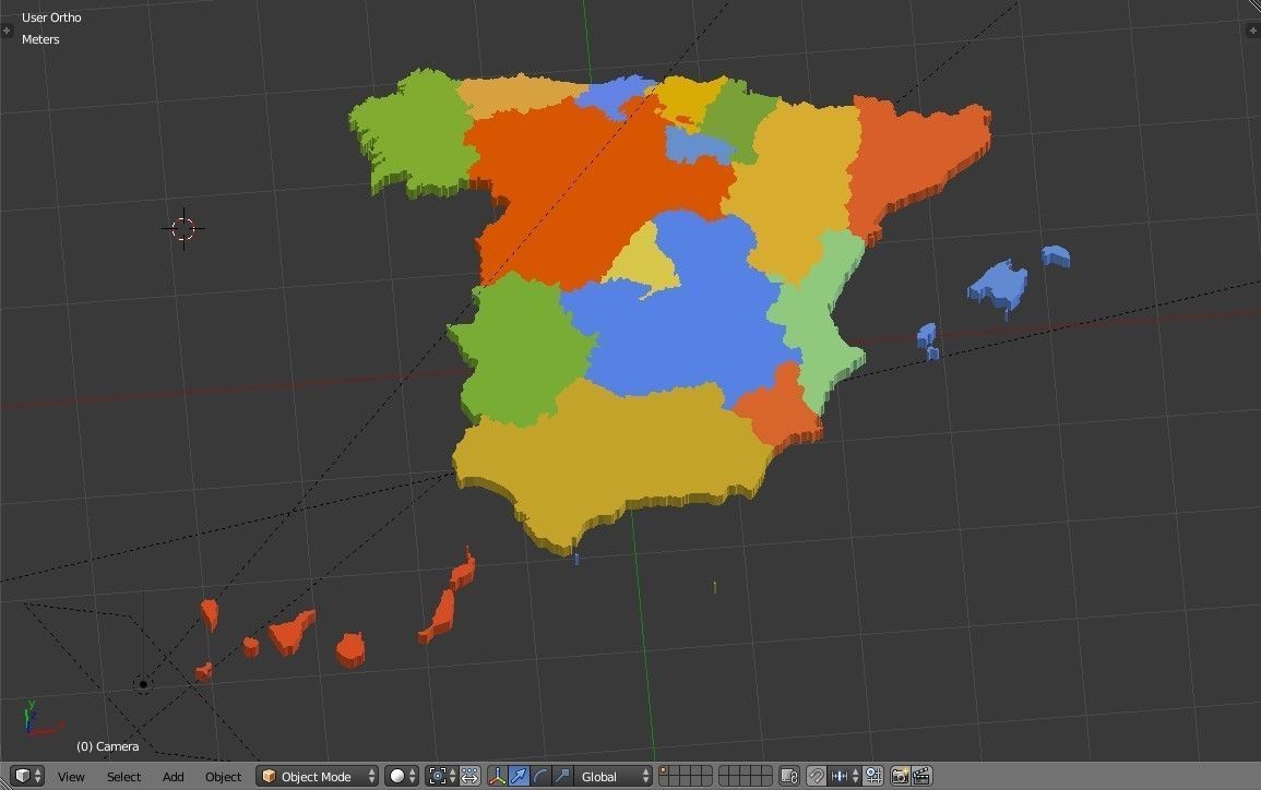 Spain 3D Map Low-poly 3D model_12