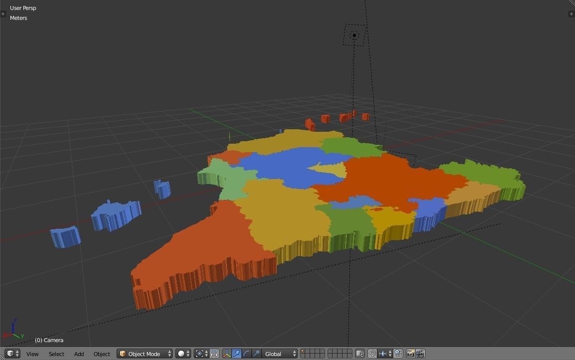 Spain 3D Map Low-poly 3D model_13