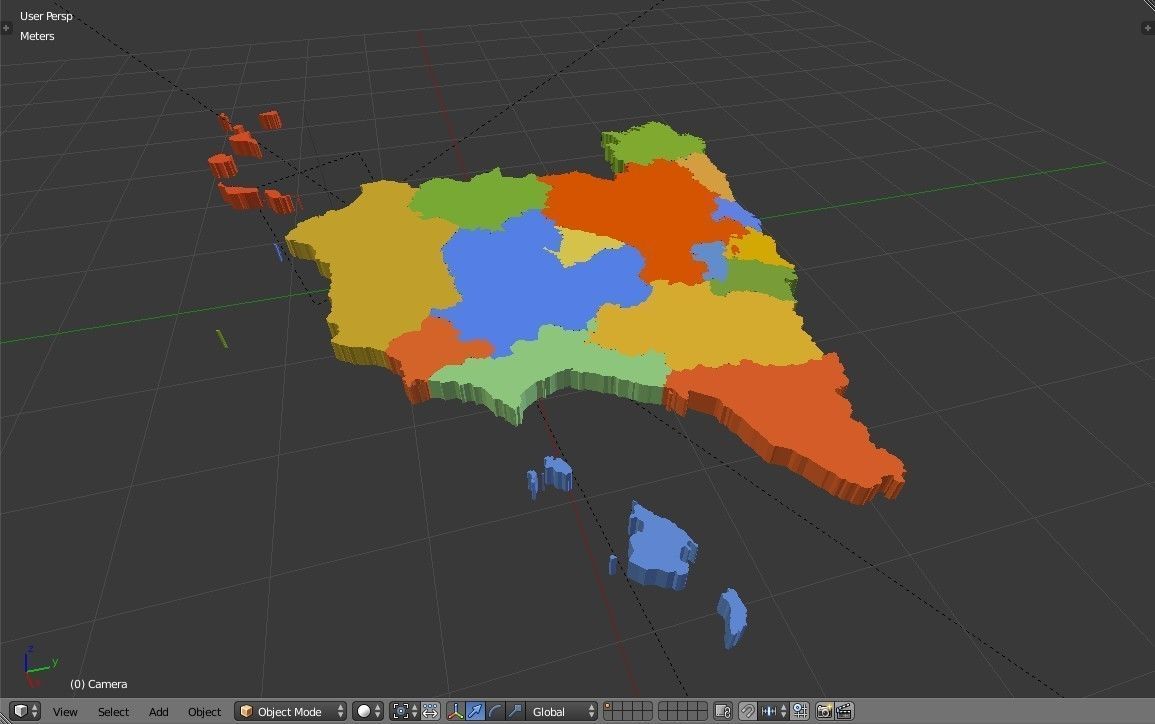 Spain 3D Map Low-poly 3D model_17