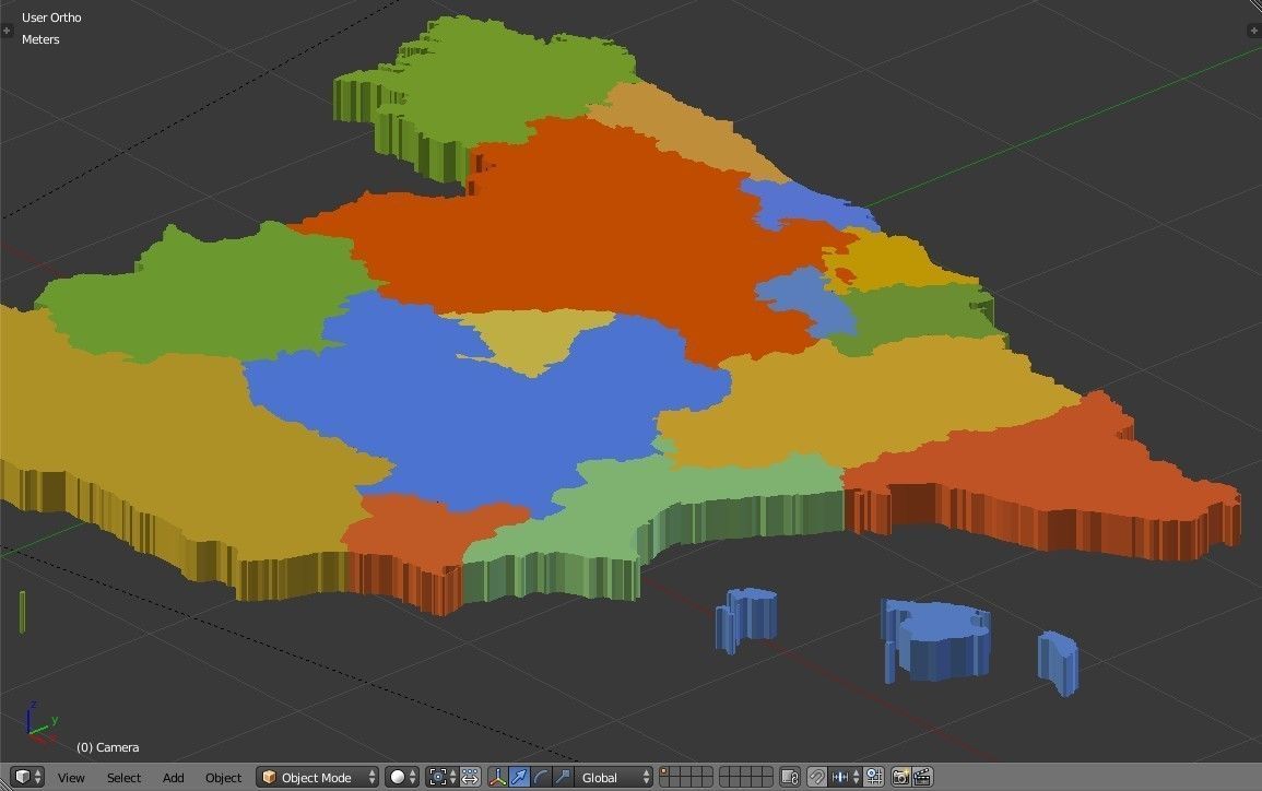 Spain 3D Map Low-poly 3D model_19