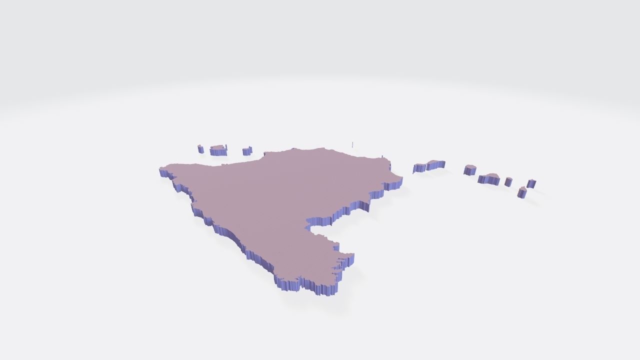 Spain 3D Map Low-poly 3D model_9