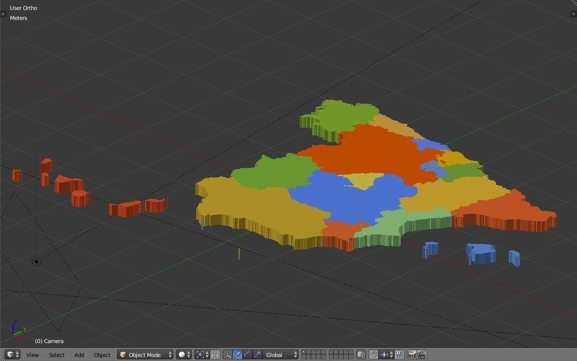 Spain 3D Map Low-poly 3D model_14