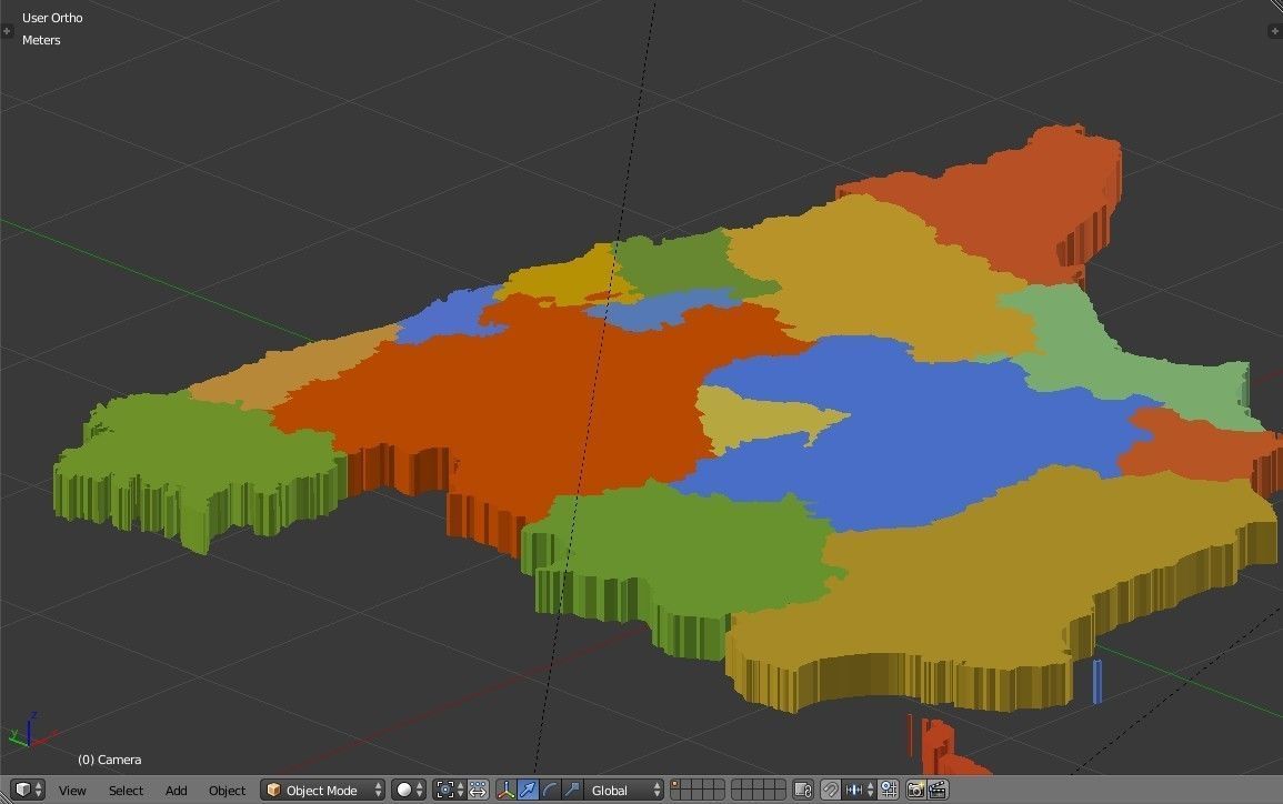 Spain 3D Map Low-poly 3D model_20
