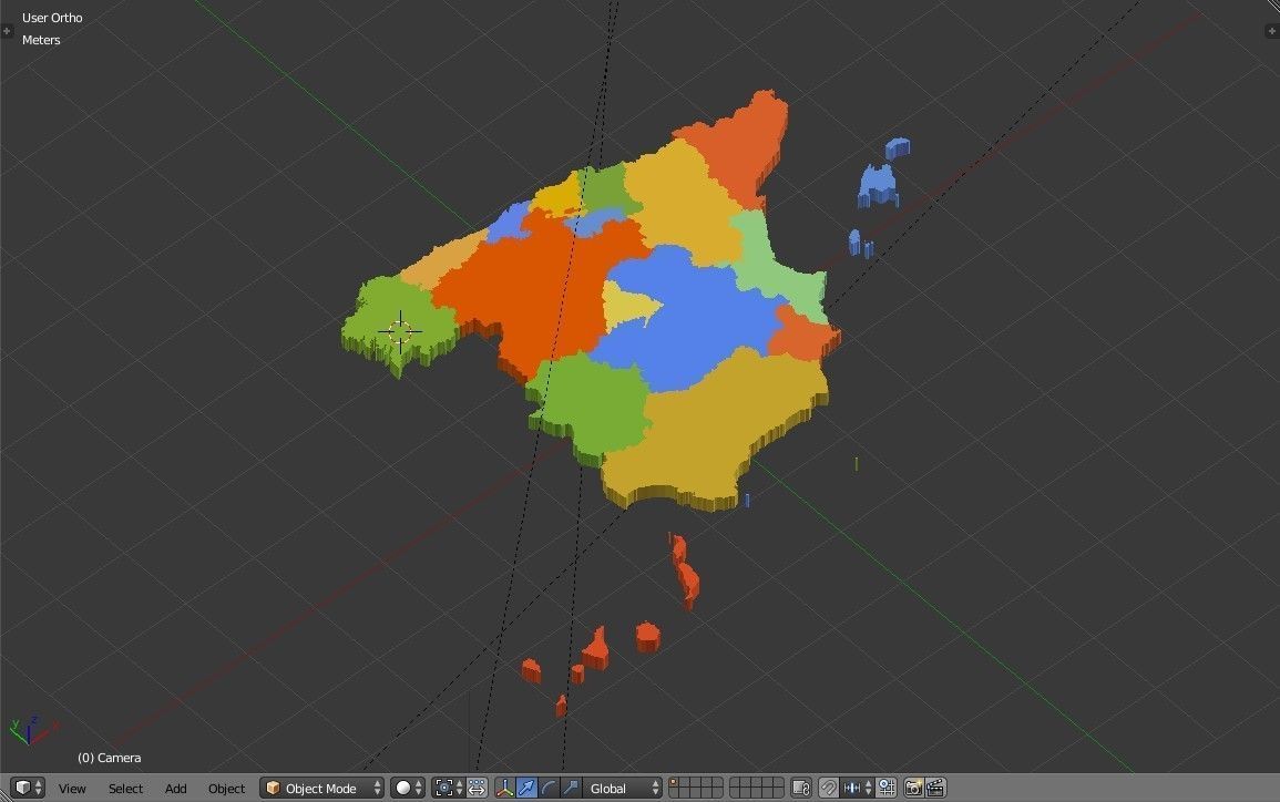 Spain 3D Map Low-poly 3D model_16