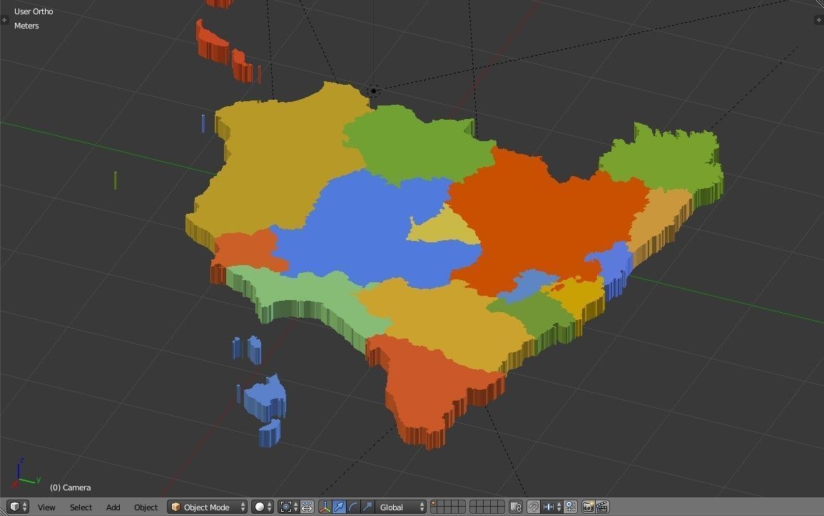 Spain 3D Map Low-poly 3D model_18
