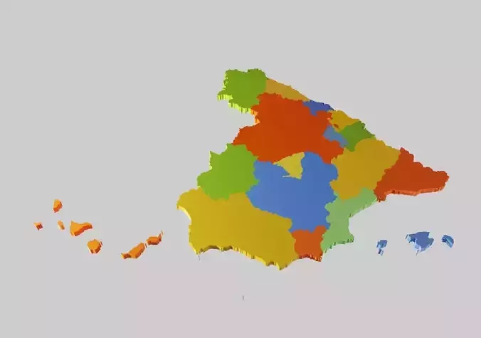 Spain 3D Map