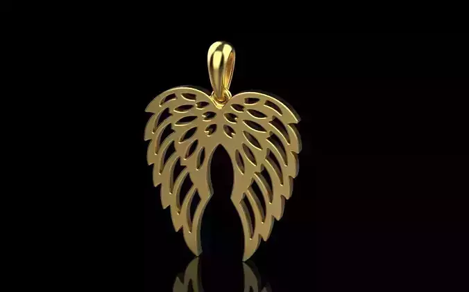 Angel wing pendant 3