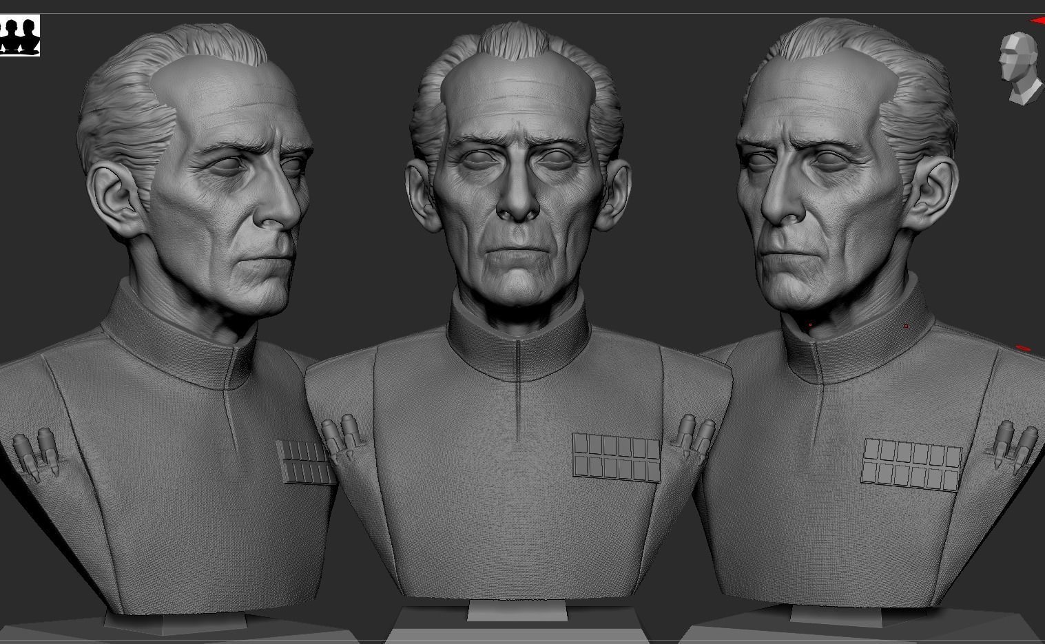 Grand Moff Tarkin 3D print model_2