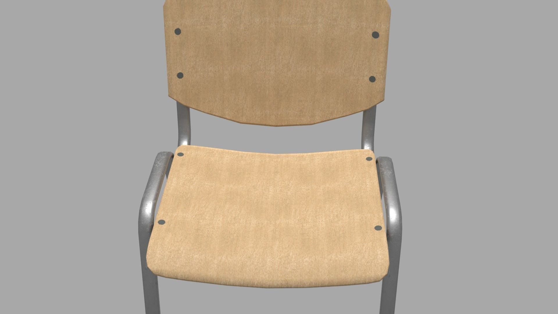 Canteen Chair Low-poly 3D model Low-poly 3D model_2