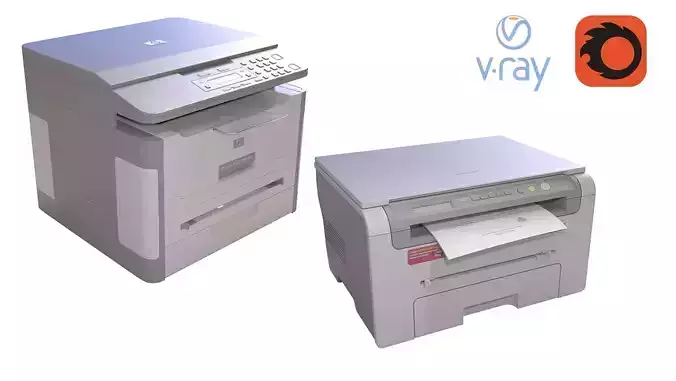 Two Printers 3D model