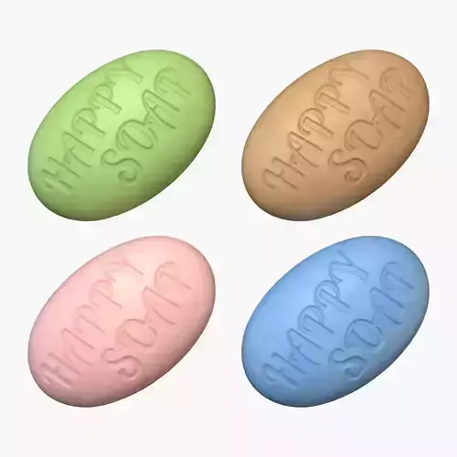 Elliptic Soap with 2 set of PBR Textures Low-poly 3D model