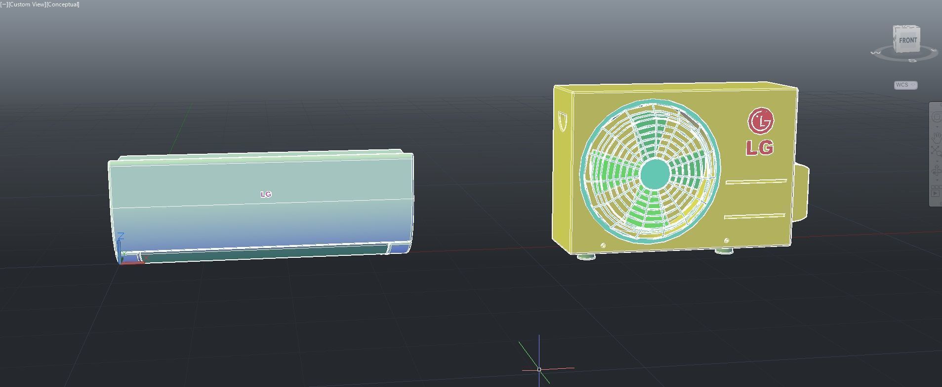 Aircon Split Type A1 3D model_13