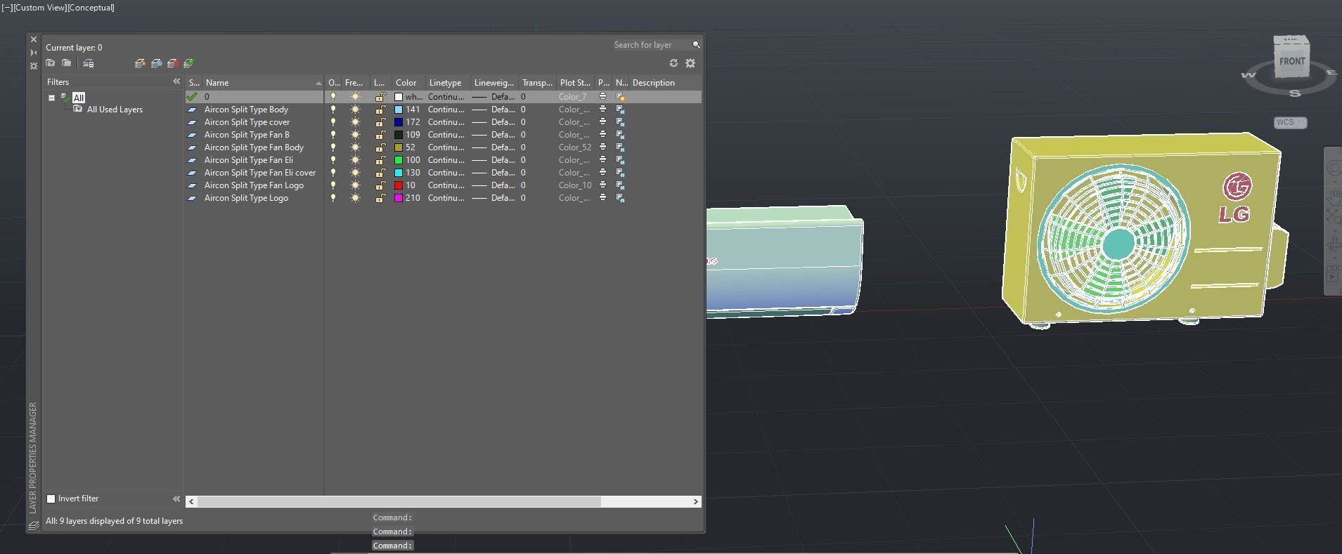 Aircon Split Type A1 3D model_11