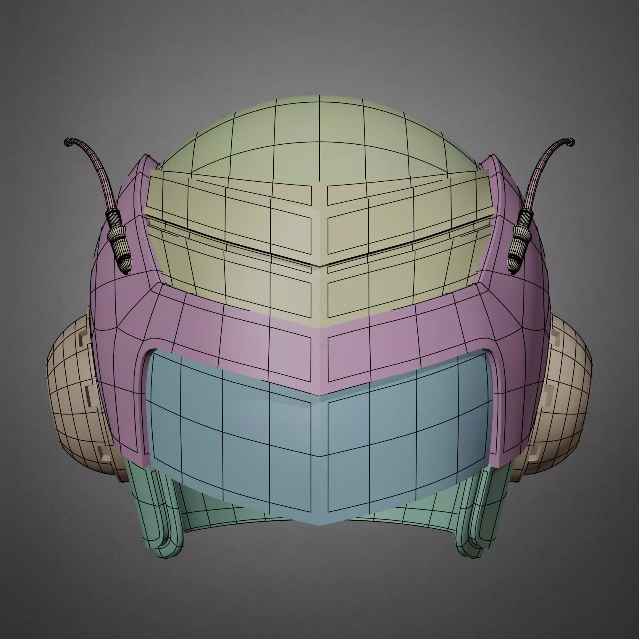 Great Saiyaman Helmet for Cosplay 3D print model_15
