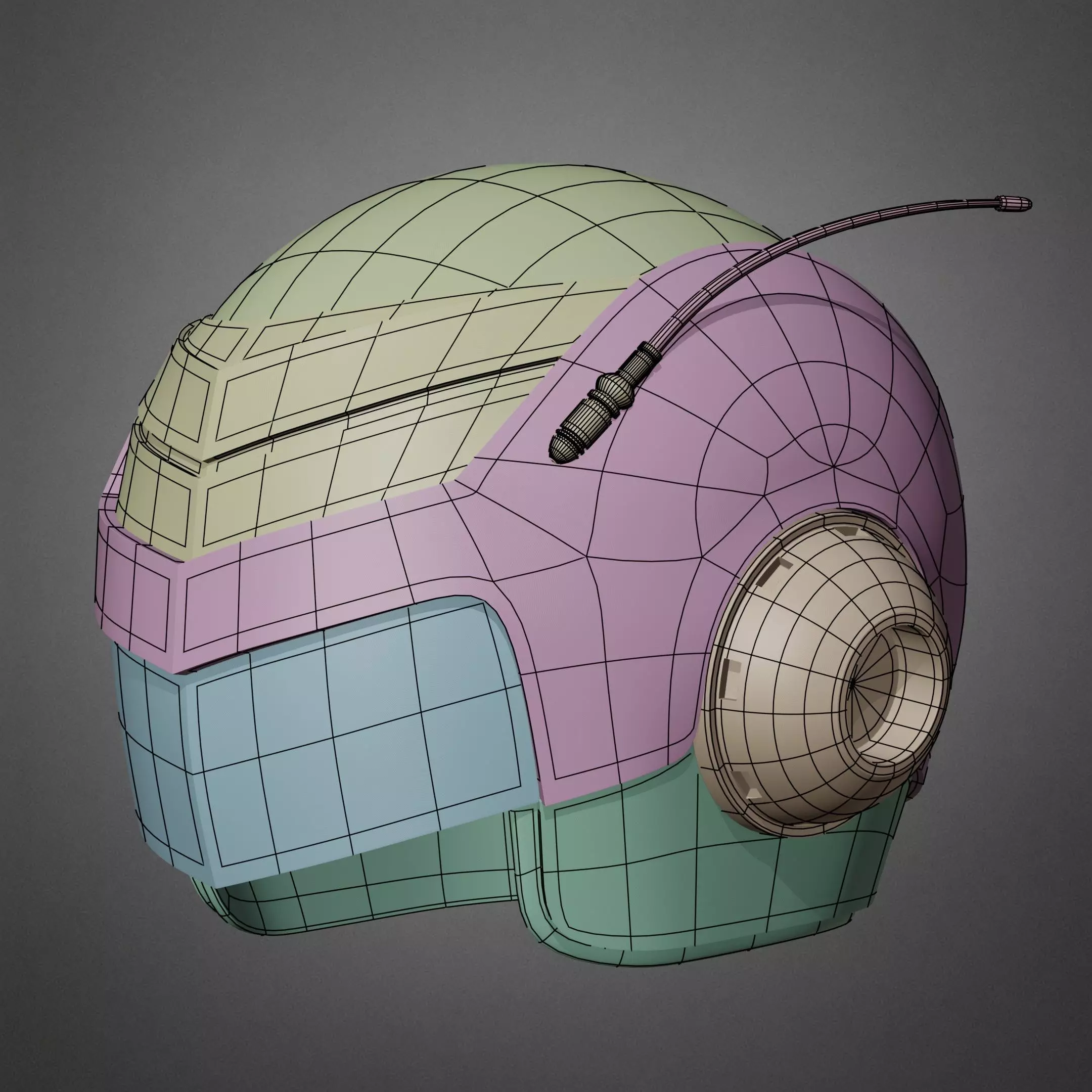 Great Saiyaman Helmet for Cosplay 3D print model_17