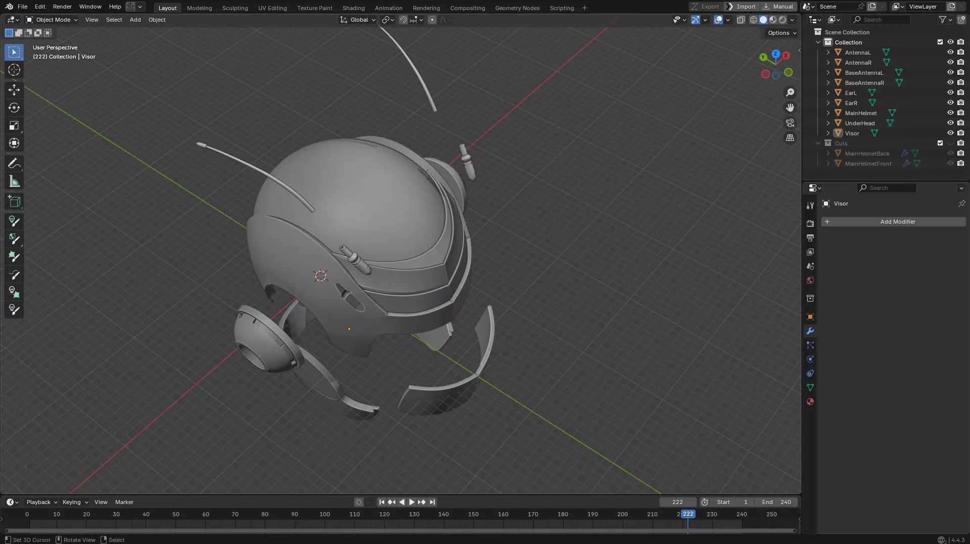 Great Saiyaman Helmet for Cosplay 3D print model_13