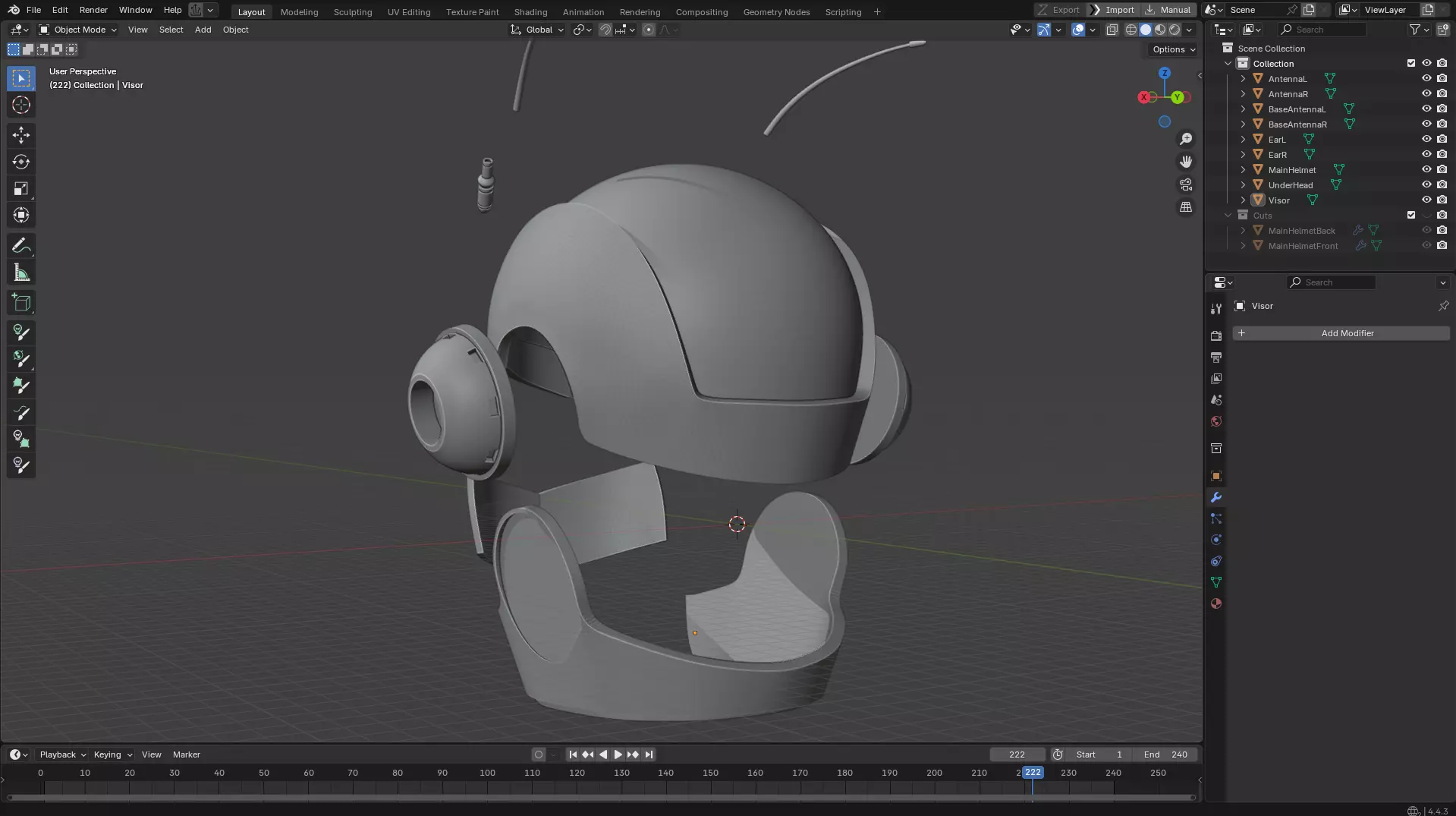 Great Saiyaman Helmet for Cosplay 3D print model_12