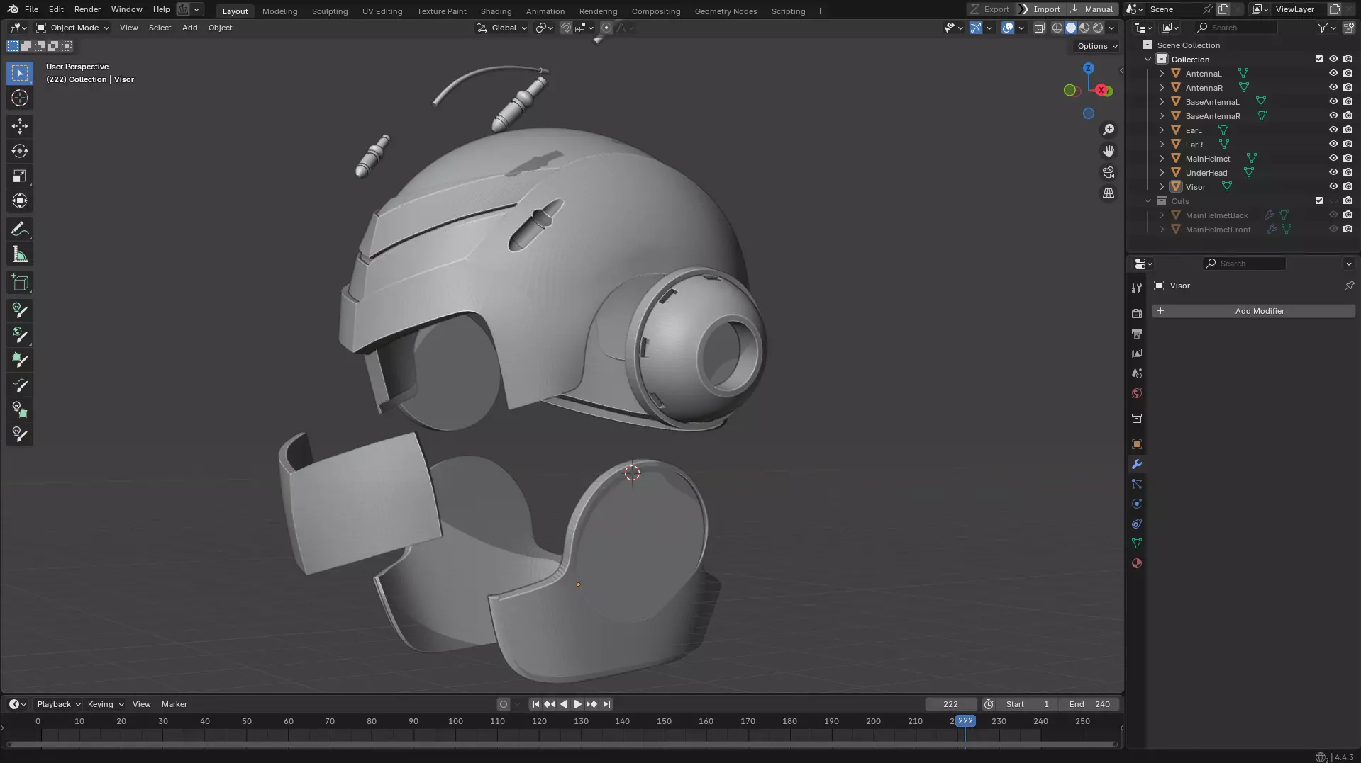 Great Saiyaman Helmet for Cosplay 3D print model_11