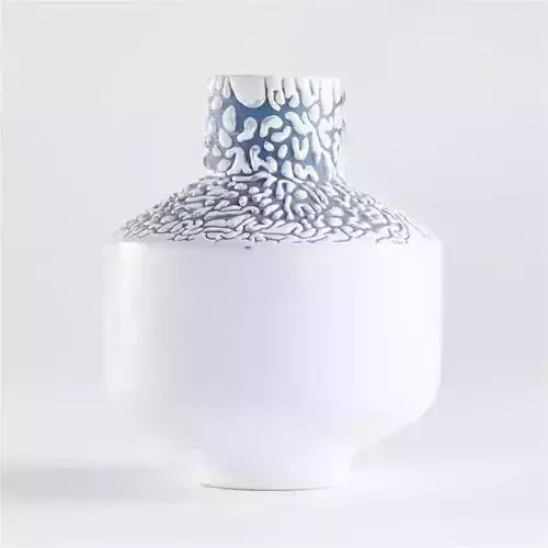 Danice White and Blue  Ceramic Vase