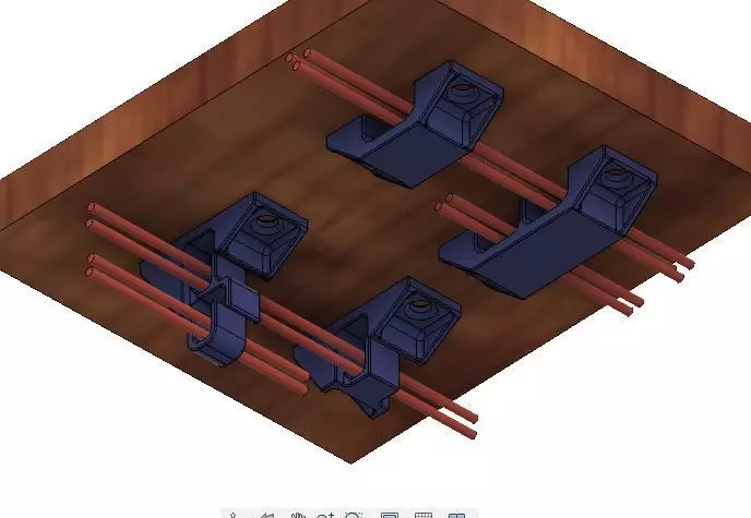 Cable Management Brackets 3D print model_0