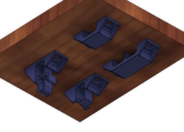 Cable Management Brackets 3D print model_1