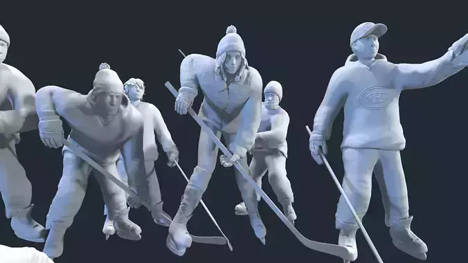 Outdoor Hockey Kids 3D print model