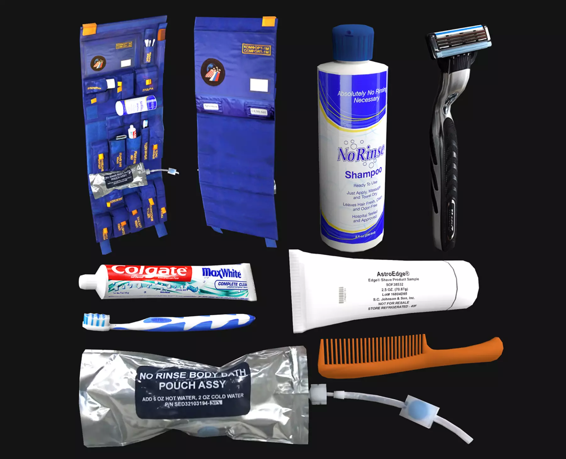 Astronaut Hygiene Kit Low Poly Low-poly 3D model_0