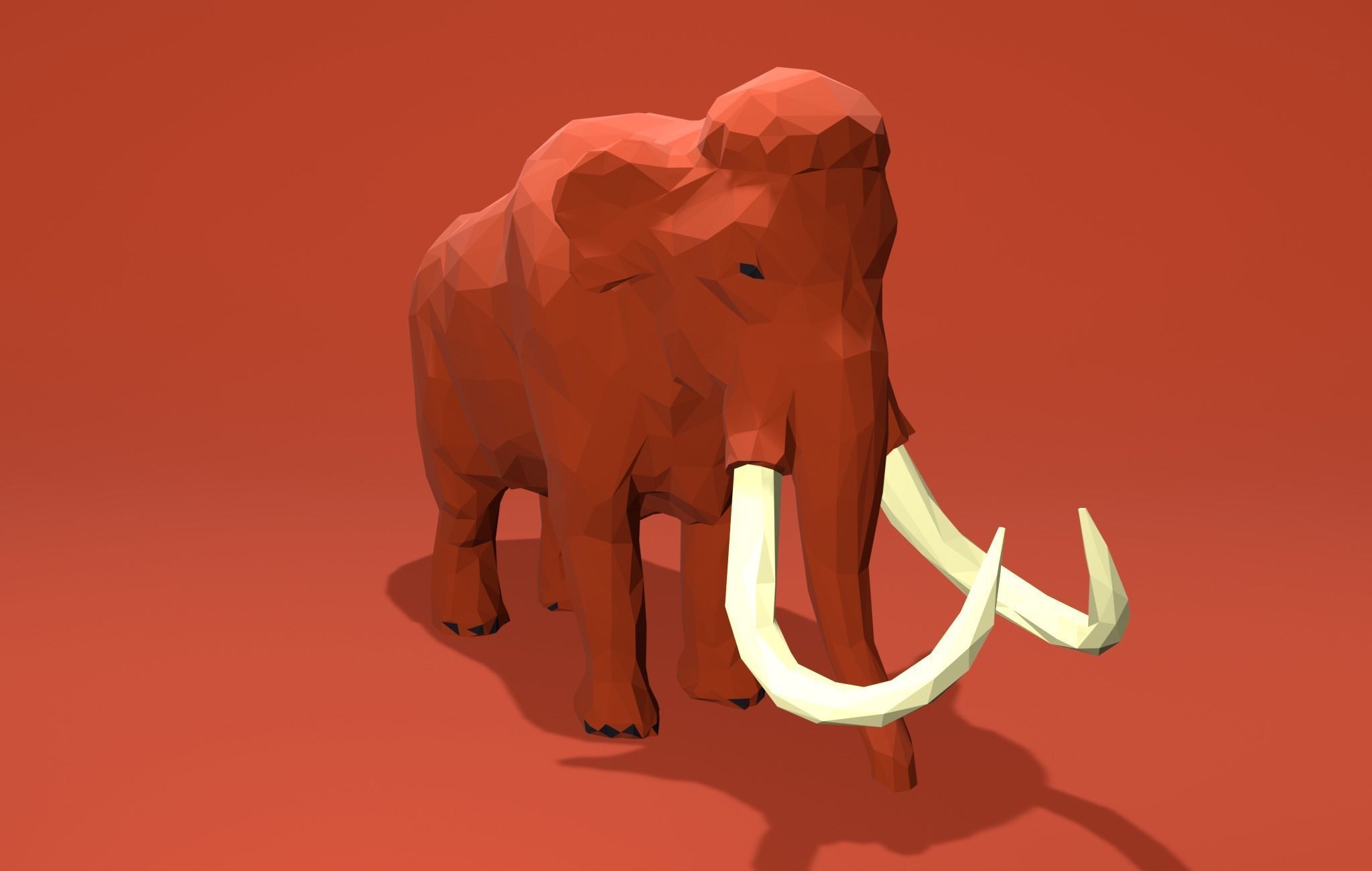 Mammouth Cartoon 3D print model_5