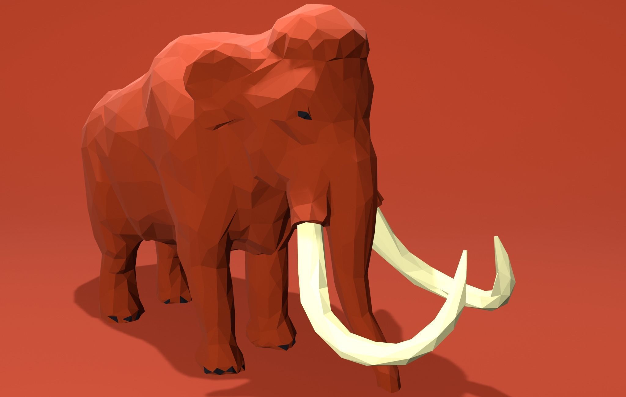 Mammouth Cartoon 3D print model_8