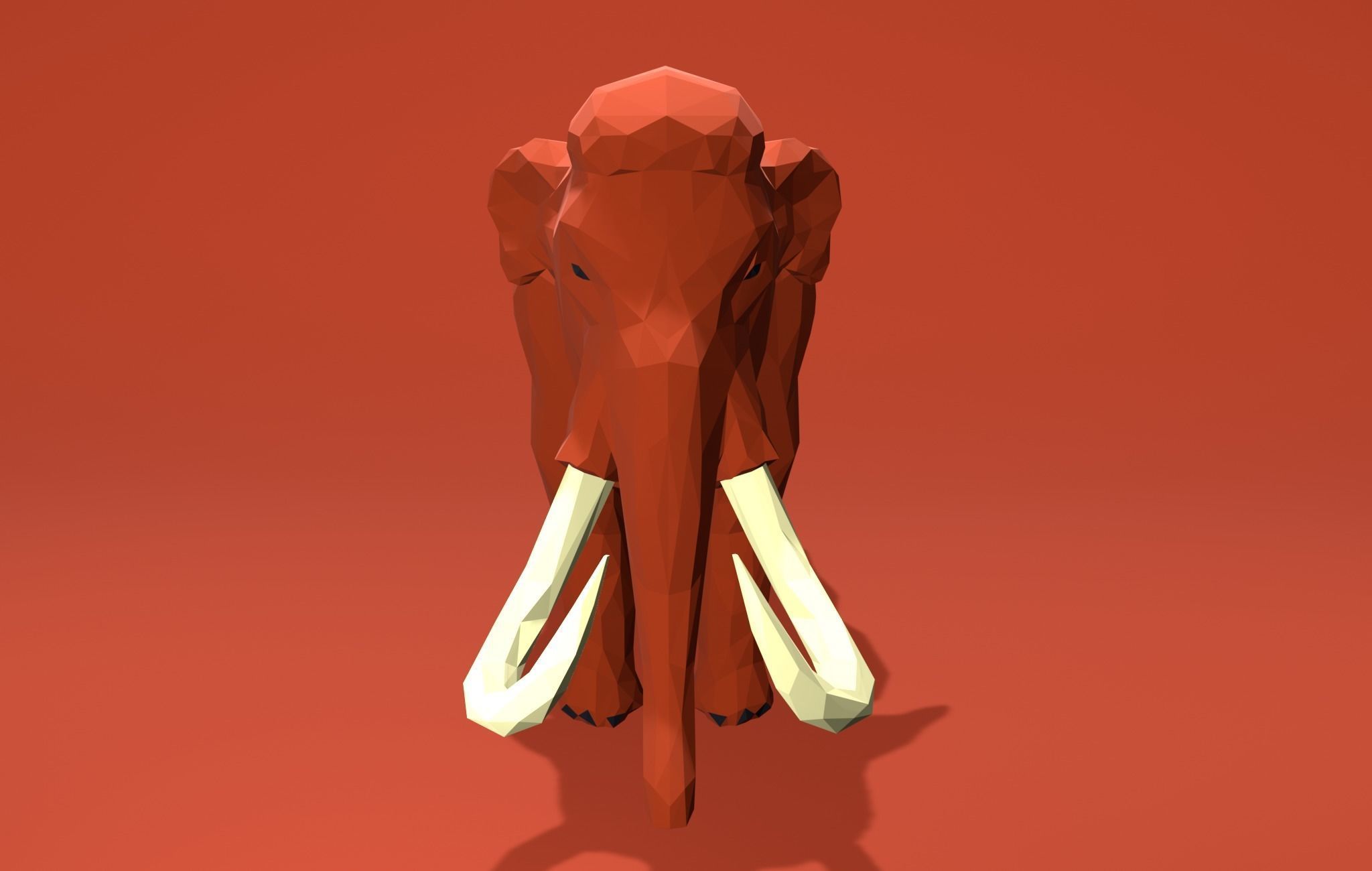 Mammouth Cartoon 3D print model_4
