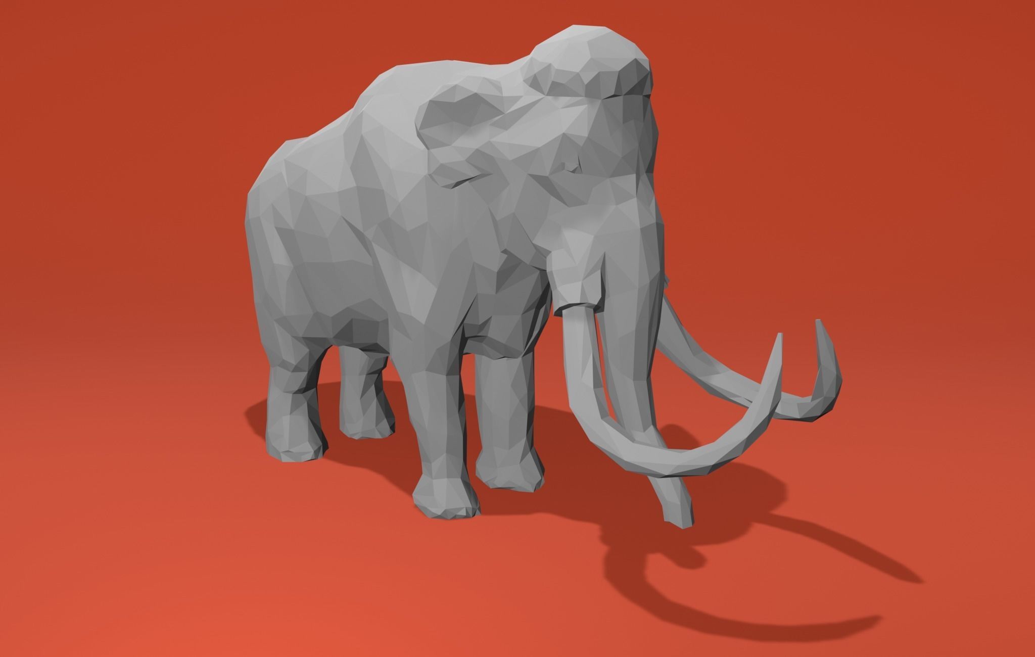 Mammouth Cartoon 3D print model_3