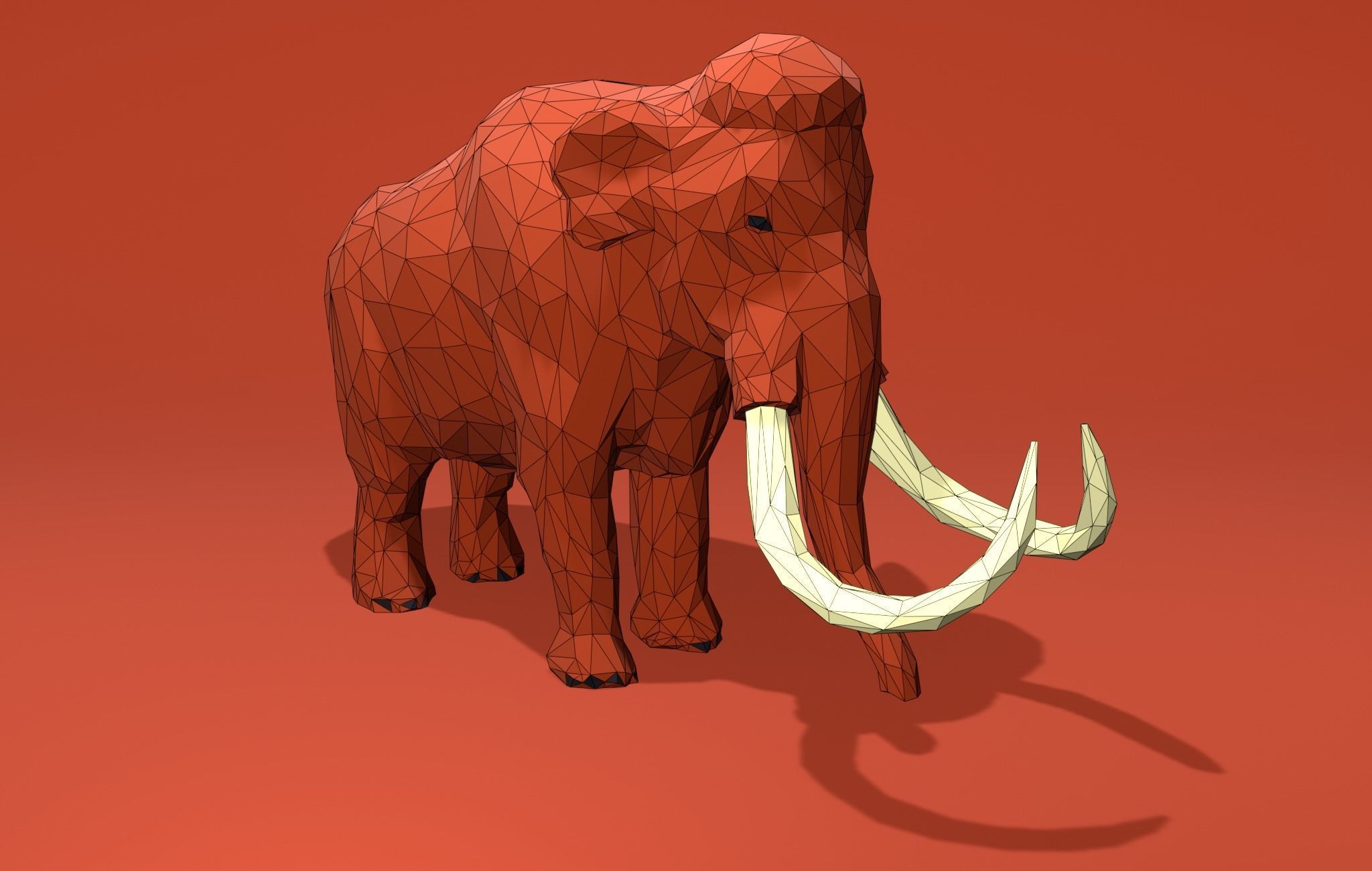 Mammouth Cartoon 3D print model_1