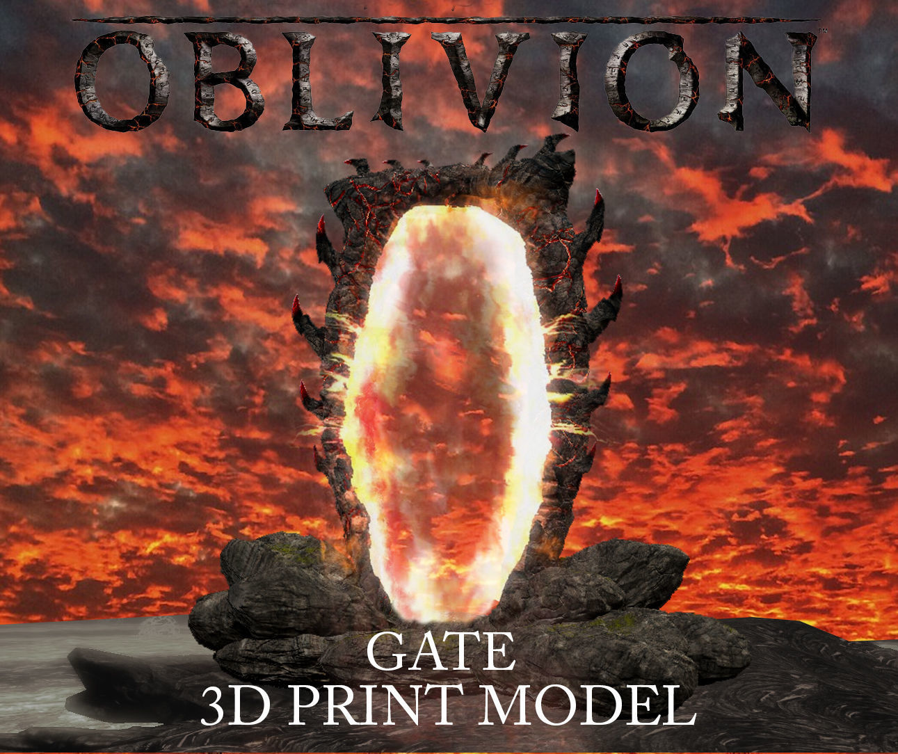 Oblivion Gate 3D print model_0
