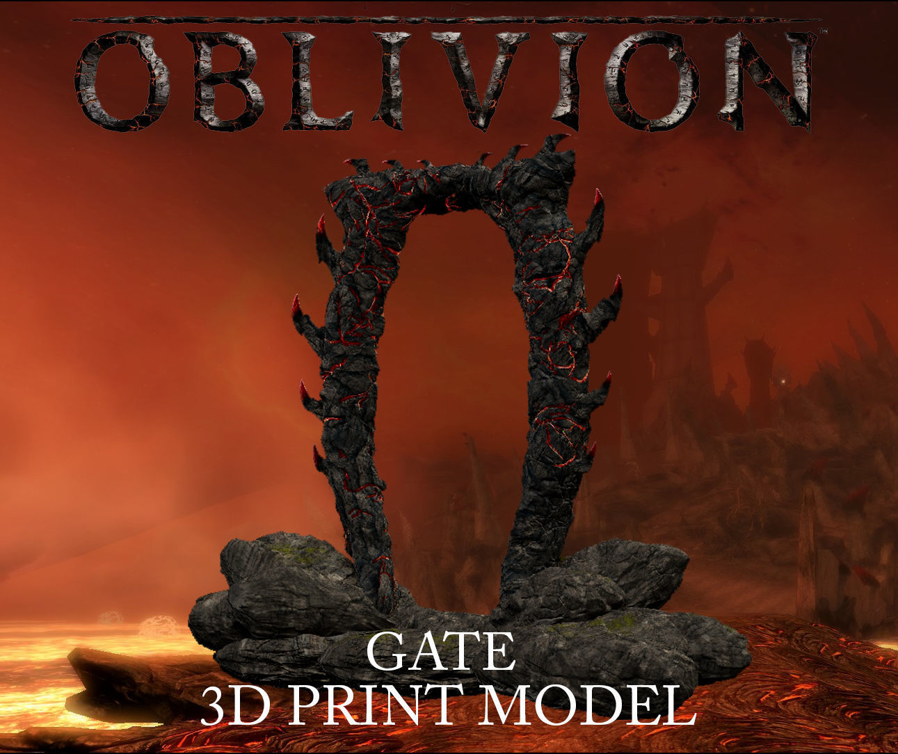 Oblivion Gate 3D print model_2