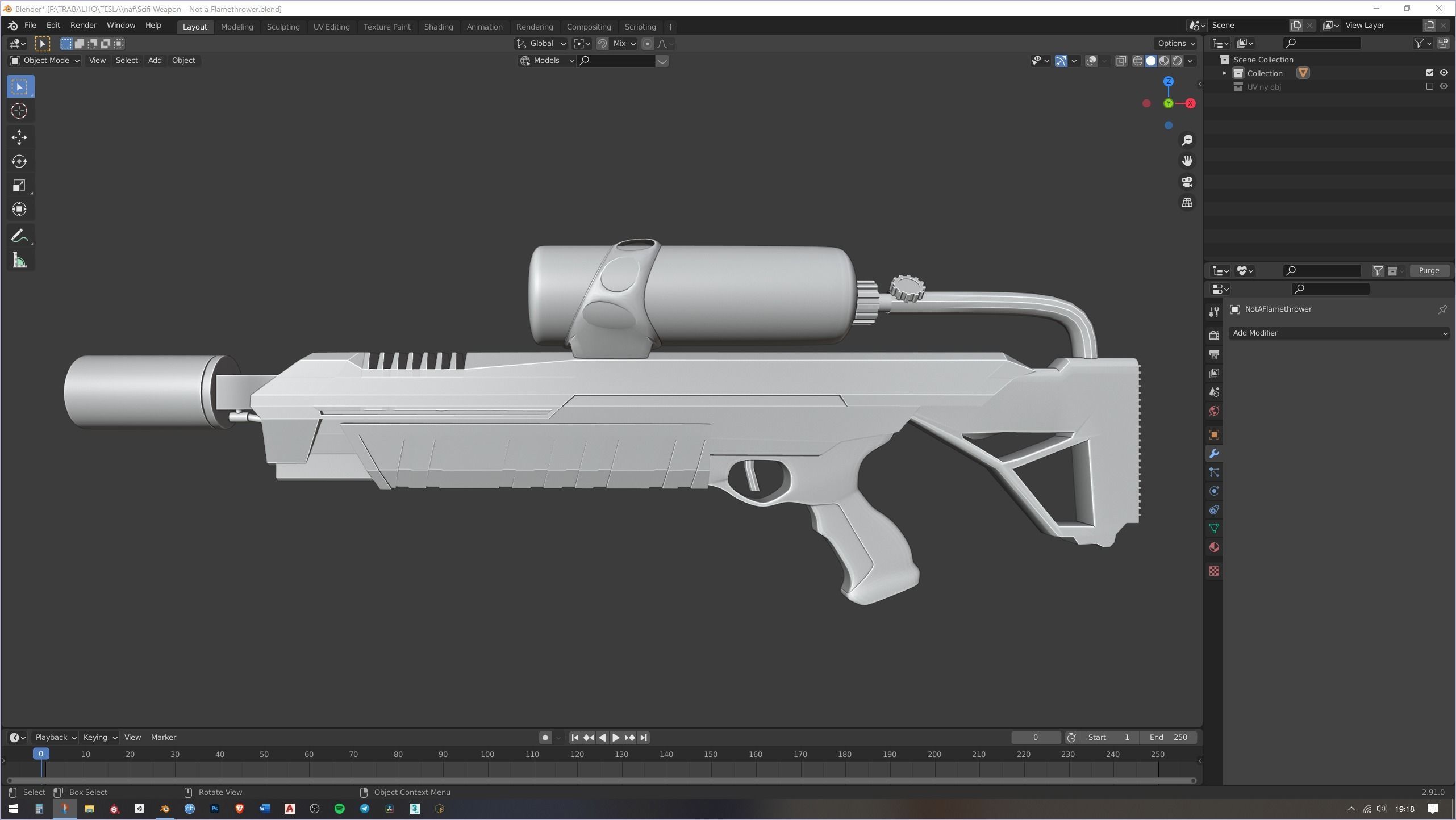 The Boring Company - Not a Flamethrower PBR 2K Textures Low-poly 3D model_5