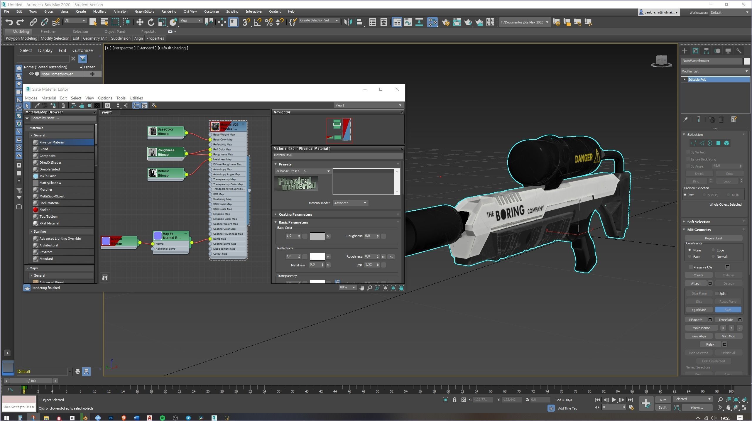 The Boring Company - Not a Flamethrower PBR 2K Textures Low-poly 3D model_10
