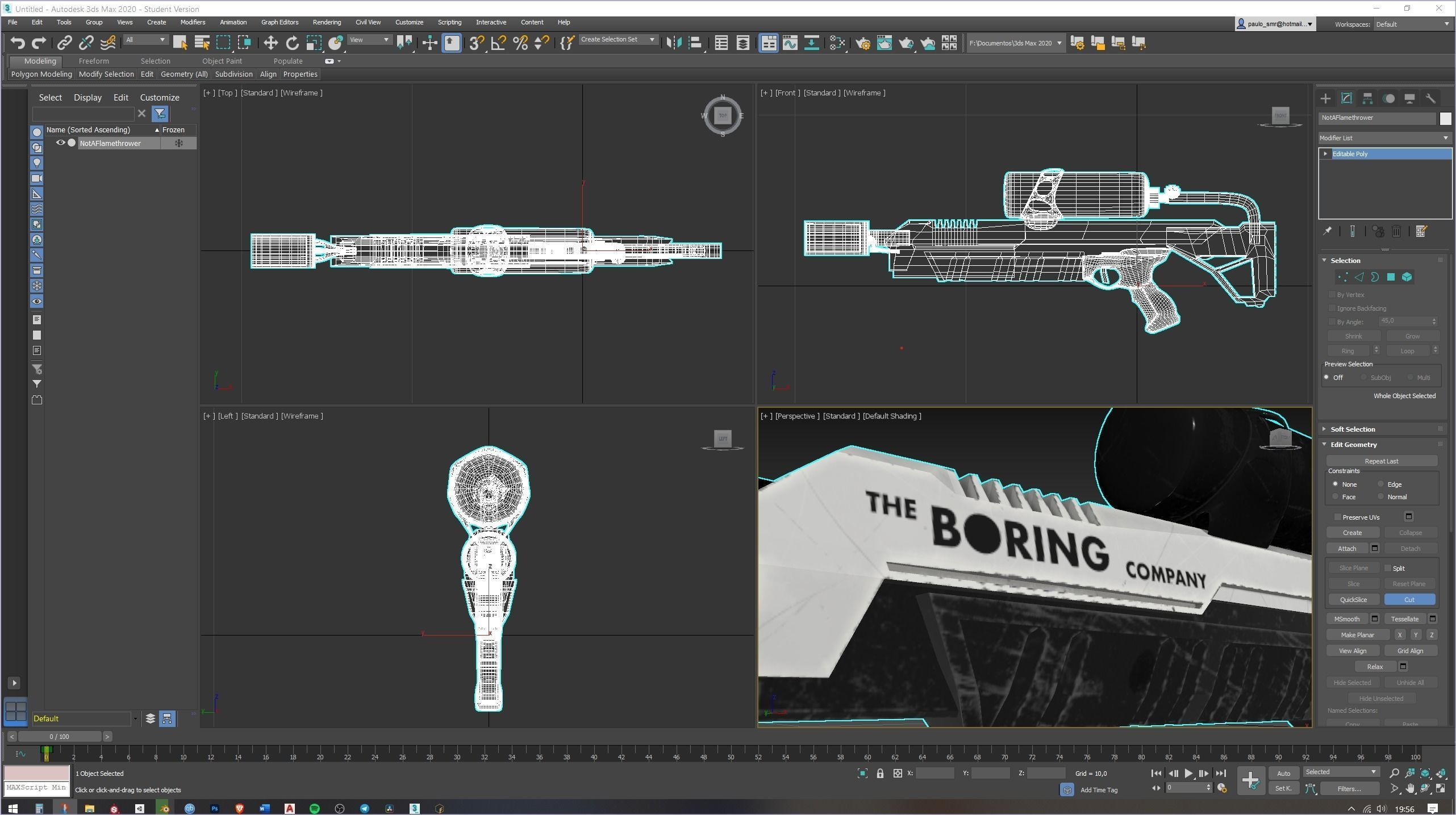 The Boring Company - Not a Flamethrower PBR 2K Textures Low-poly 3D model_11