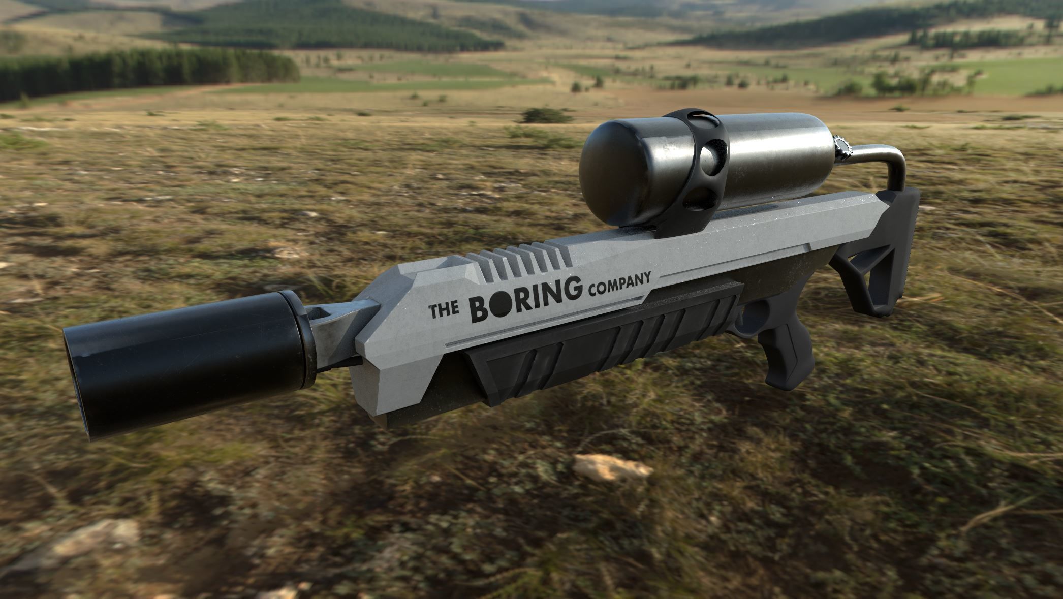 The Boring Company - Not a Flamethrower PBR 2K Textures Low-poly 3D model_14