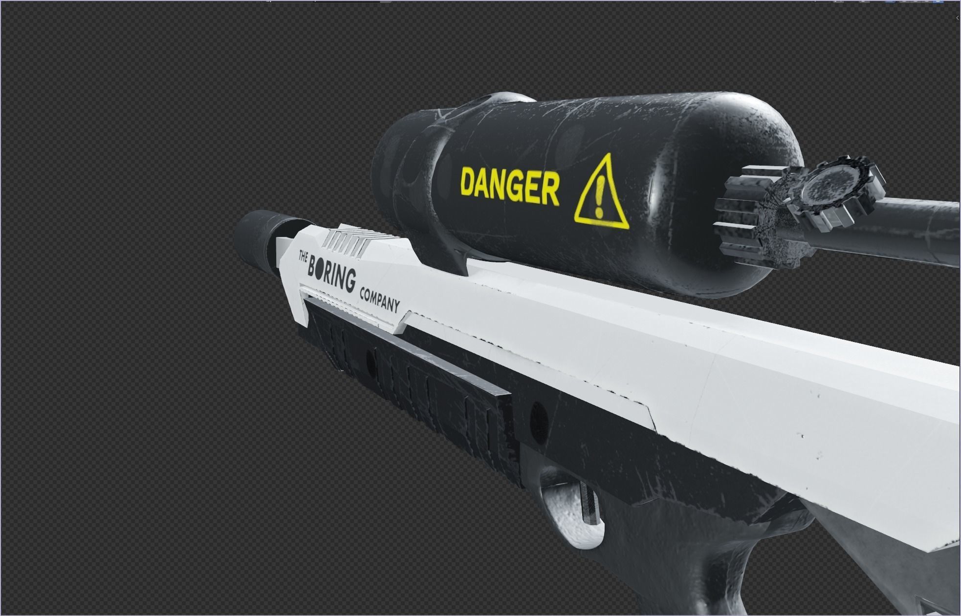 The Boring Company - Not a Flamethrower PBR 2K Textures Low-poly 3D model_9