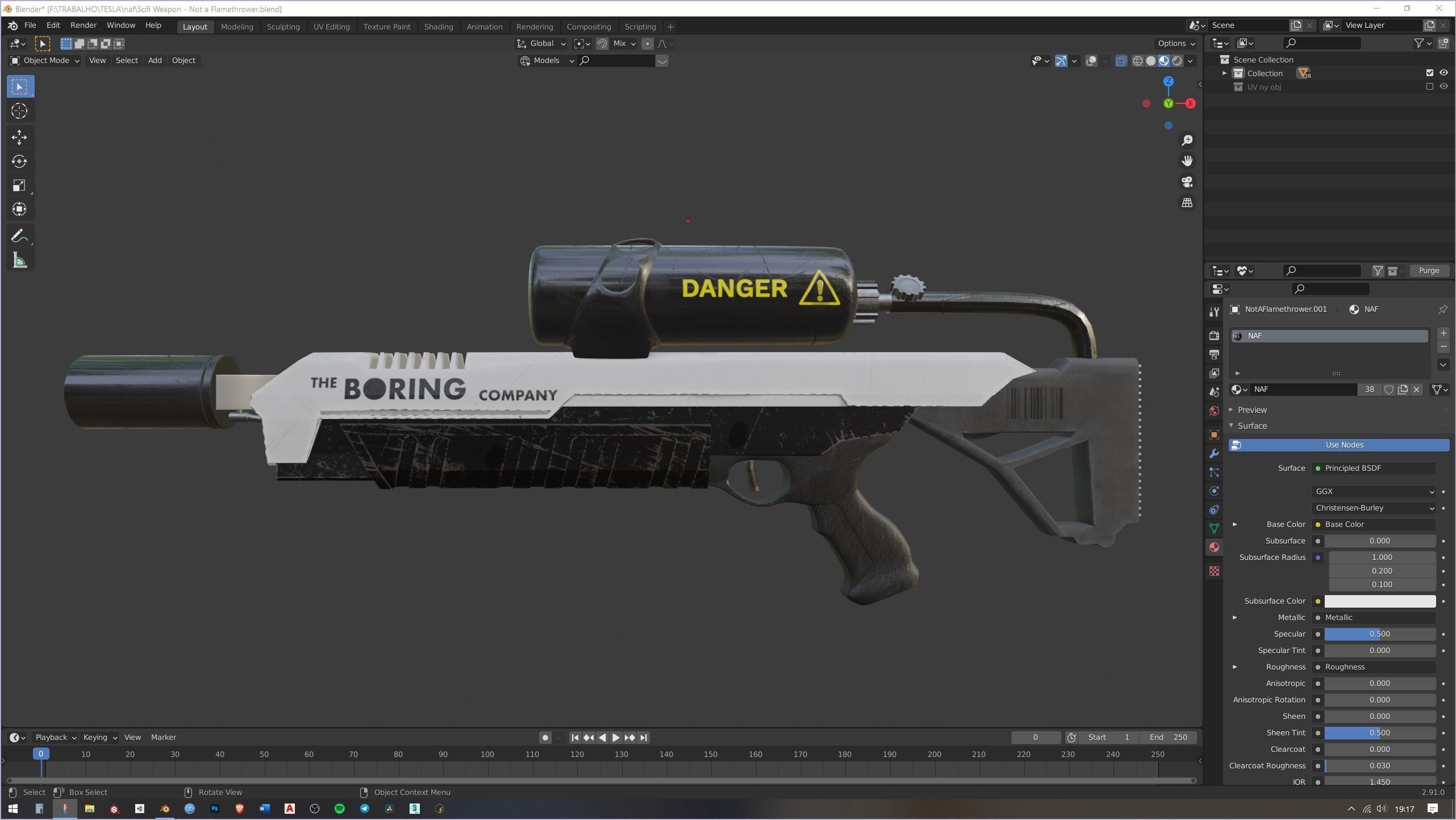 The Boring Company - Not a Flamethrower PBR 2K Textures Low-poly 3D model_4