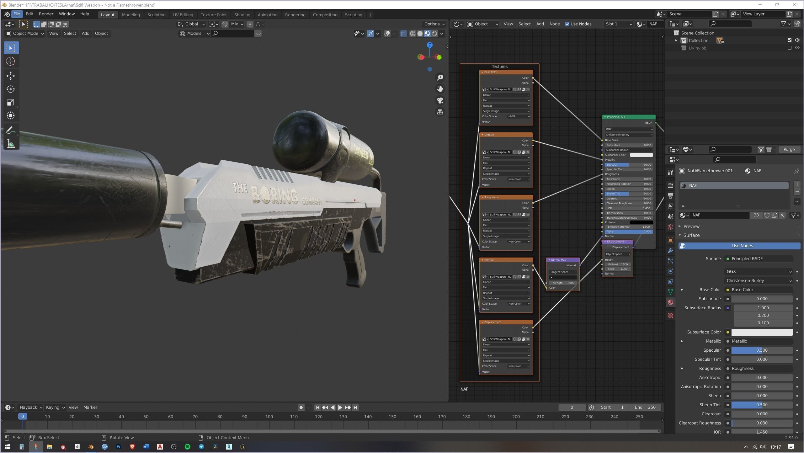 The Boring Company - Not a Flamethrower PBR 2K Textures Low-poly 3D model_3