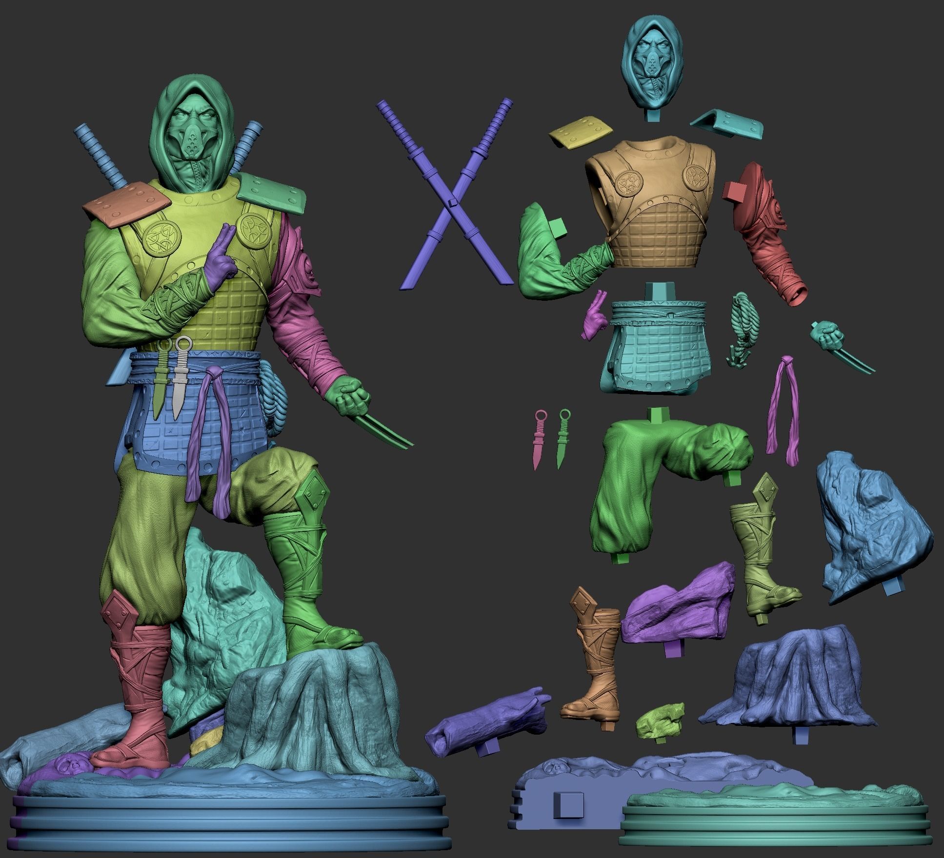 Mortal Kombat Ninja Sub Zero 3D print model_3