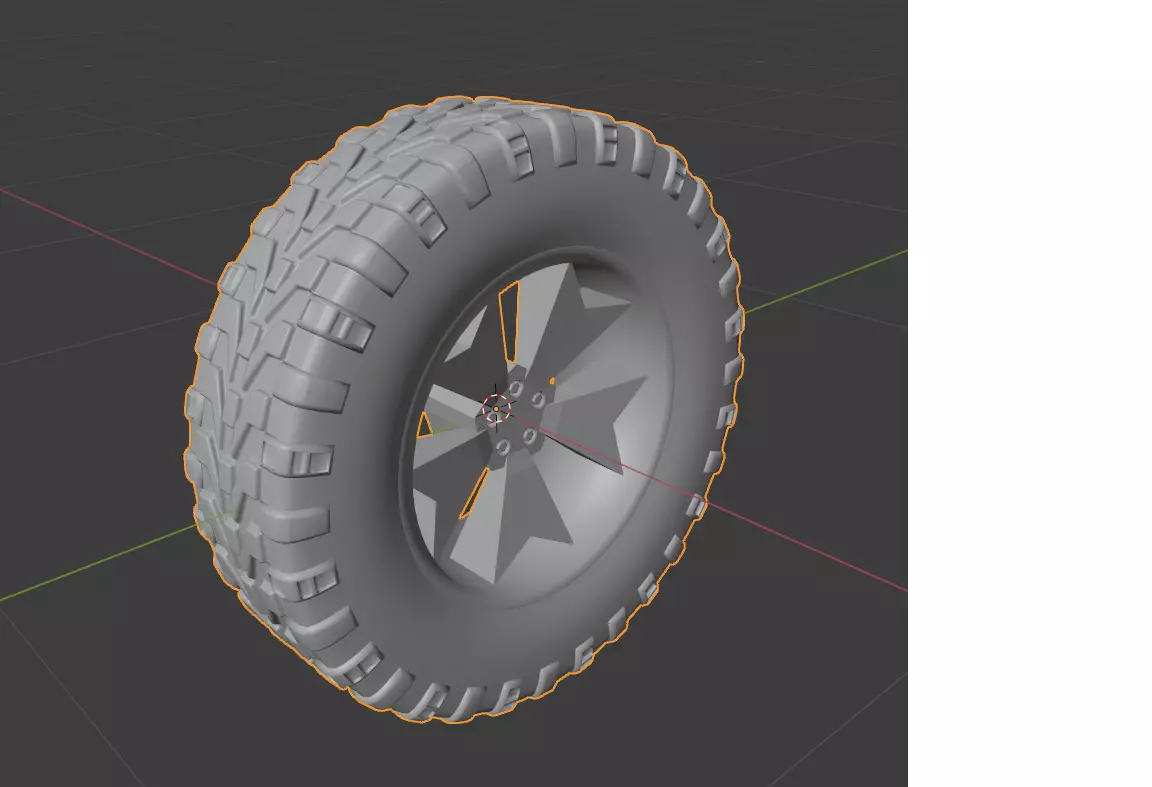 Offroad Tire and Wheel Free 3D model