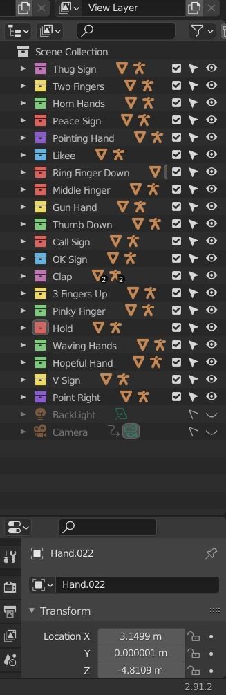 20  Rigged and Animated 3D Hand Emojis Low-poly 3D model_11