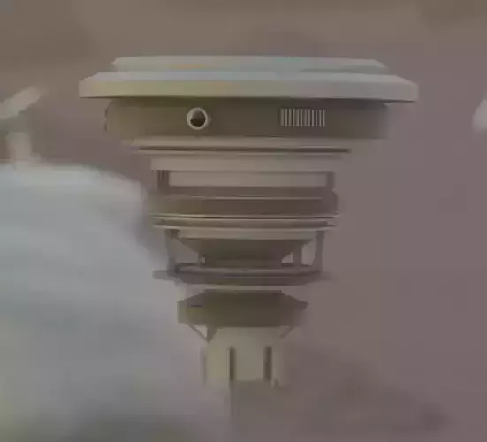 Sci-fi android robot Low-poly 3D model