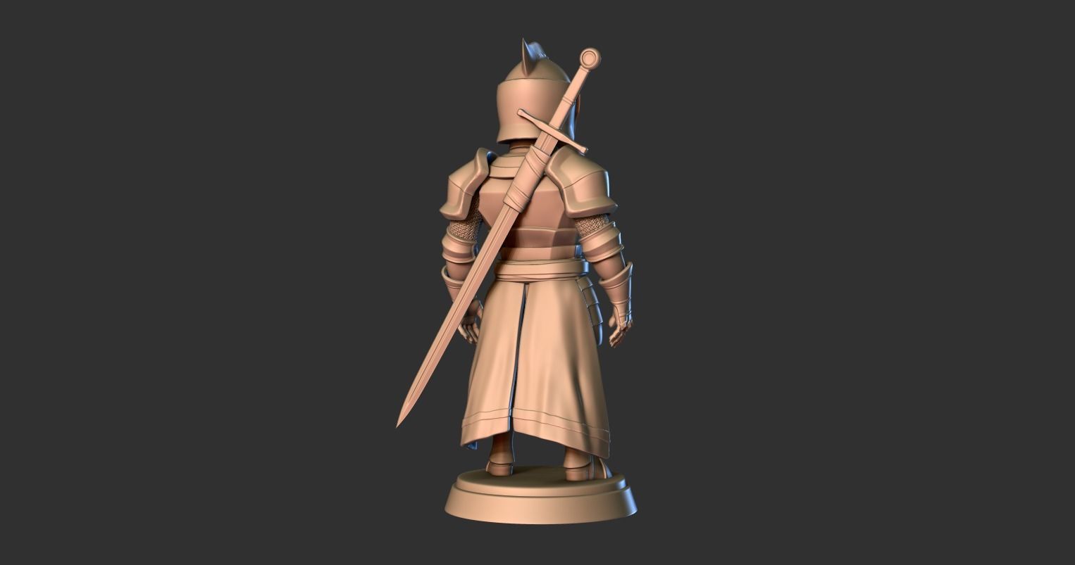 Fantacy Knight Miniature 2 -Mini Troop -3D print model Free 3D print model_4