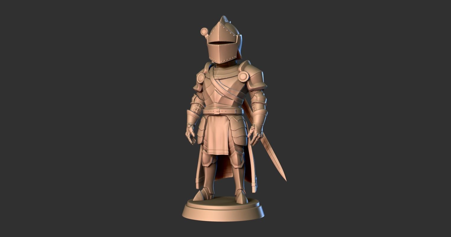 Fantacy Knight Miniature 2 -Mini Troop -3D print model Free 3D print model_1